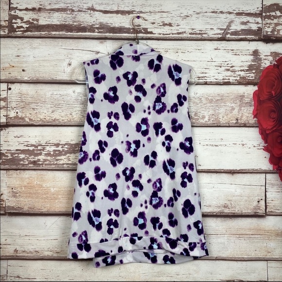 Lane Bryant lavendar cheetah drape blouse 22/24 - Picture 10 of 12